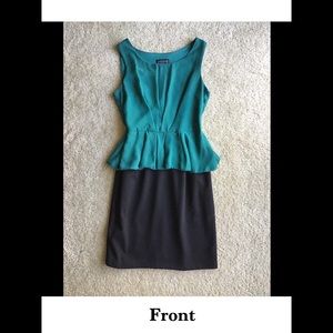 Blue & Black Business Dress